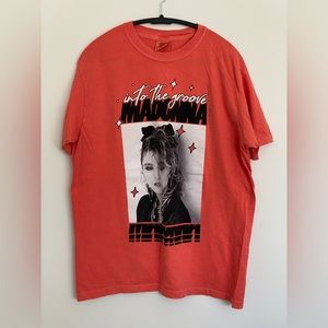 Madonna Into the Groove T Shirt Tee Size Large Color Salmon Comfort Colors